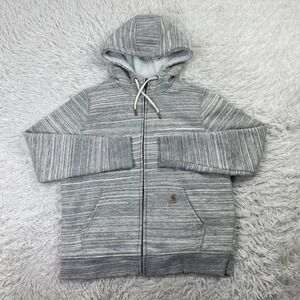 Carhartt Sweater Womens Medium Shadow Space Dye Clarksburg Sherpa-Lined Hoodie M